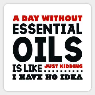 A day without essential oils Magnet